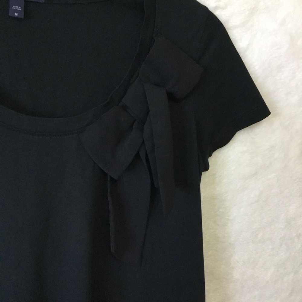 Gap Gap Black Bowtie Short Sleeve Top - image 4