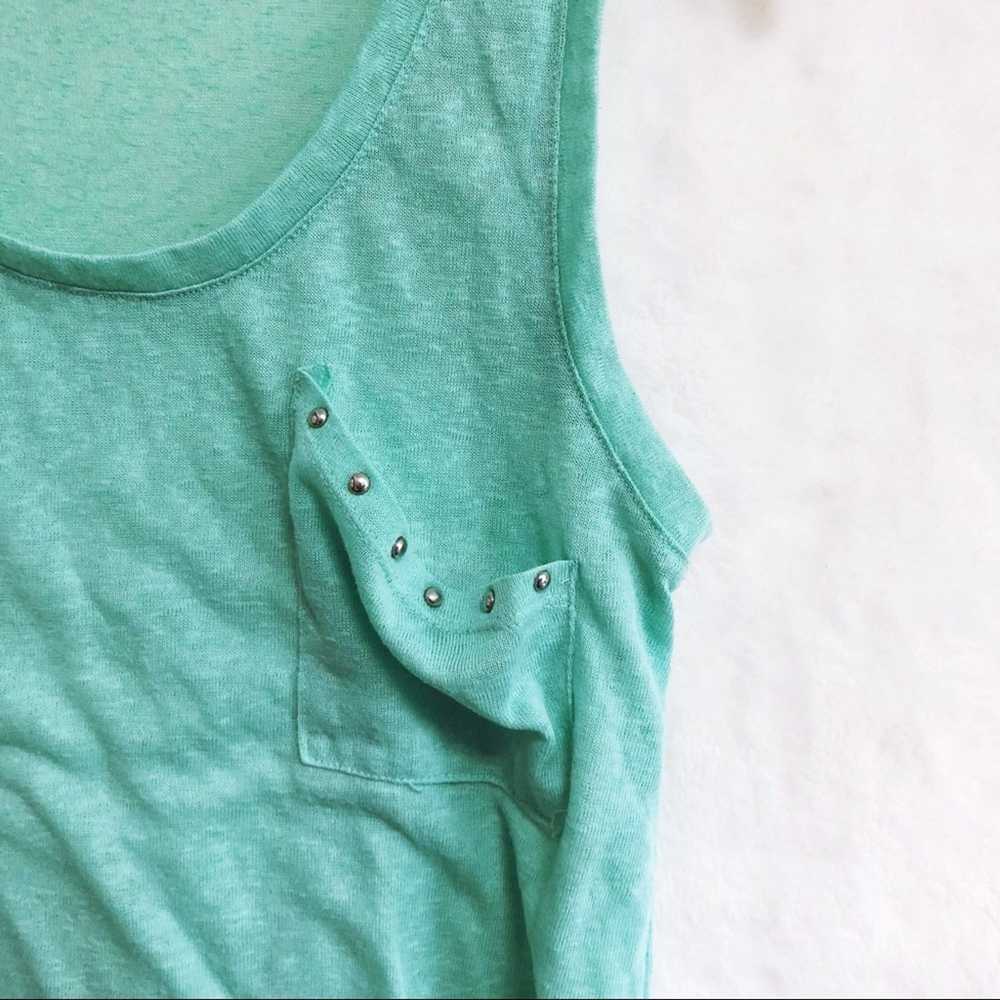 Other Edge Teal Sleeveless High Low Tank Top with… - image 3