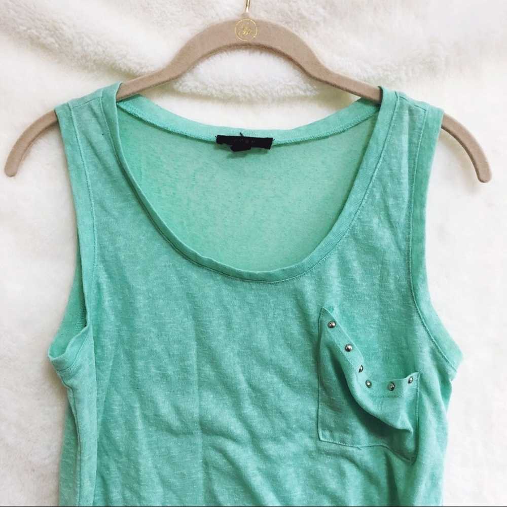 Other Edge Teal Sleeveless High Low Tank Top with… - image 6