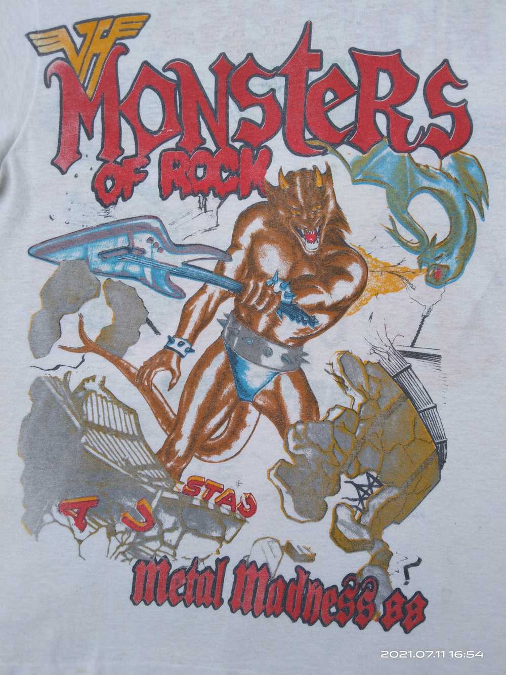 Band Tees × Vintage MONSTER OF ROCK METAL MEDNASS… - image 4