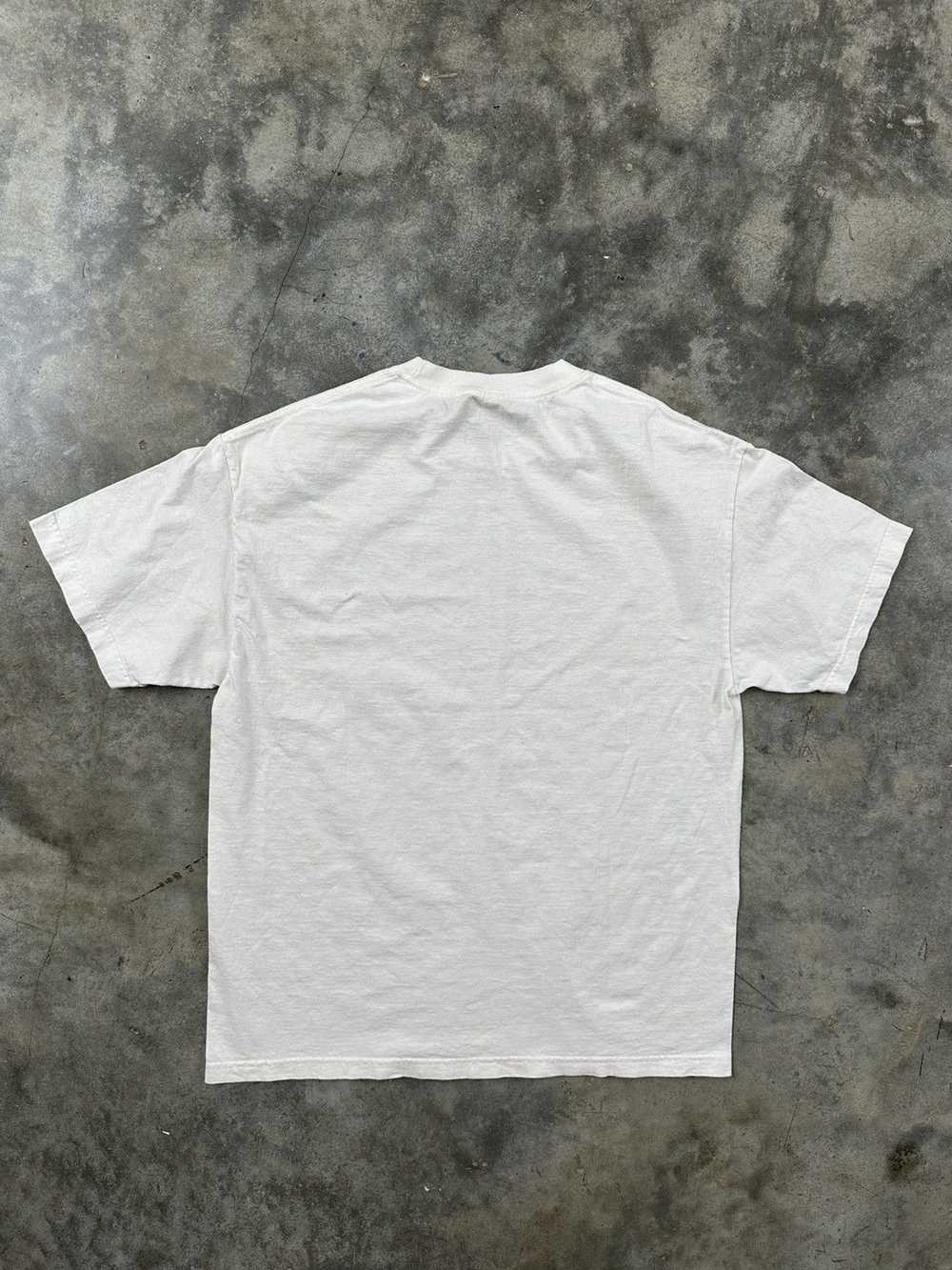 Pleasures Pleasures OG White + Green Logo Tee Sz.… - image 4