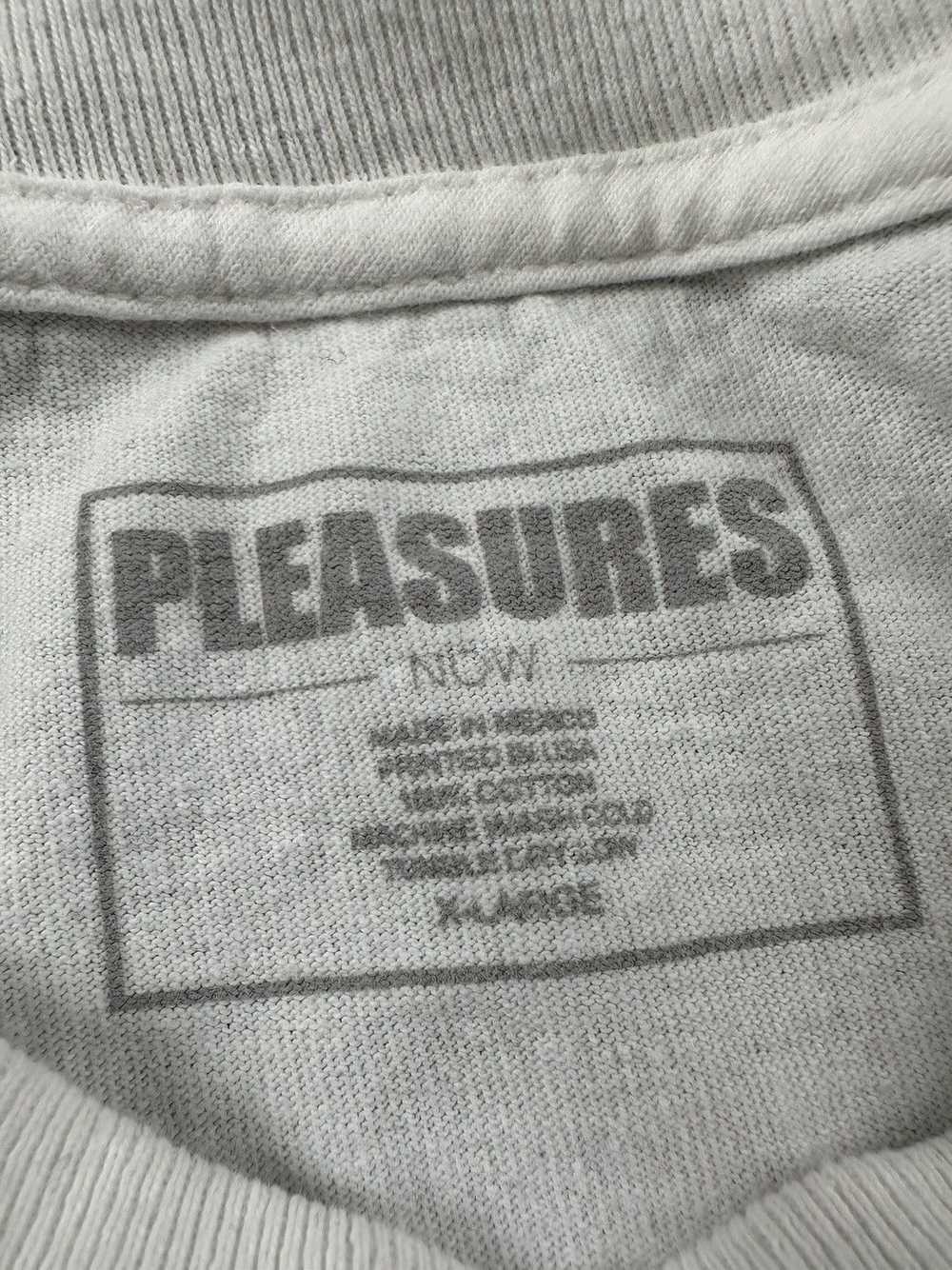 Pleasures Pleasures OG White + Green Logo Tee Sz.… - image 5