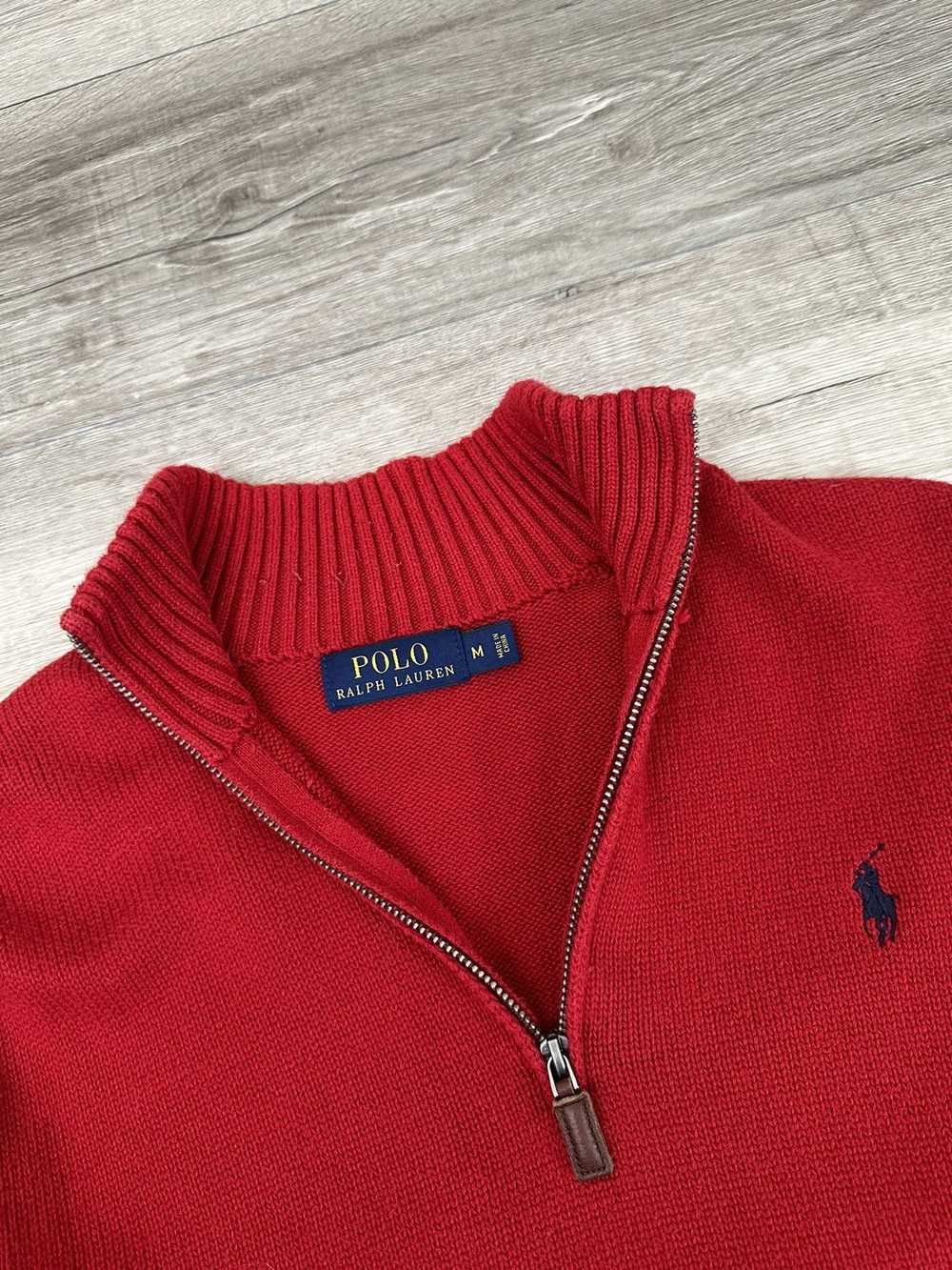 Polo Ralph Lauren Polo Ralph Lauren Red Zip Sweat… - image 3