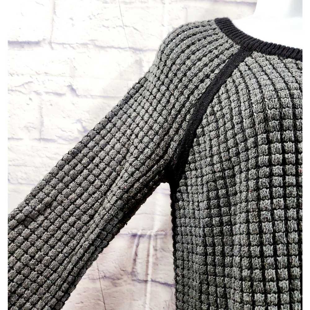 Other a.n.a Gray Knit Black Contrasting Trim Swea… - image 3