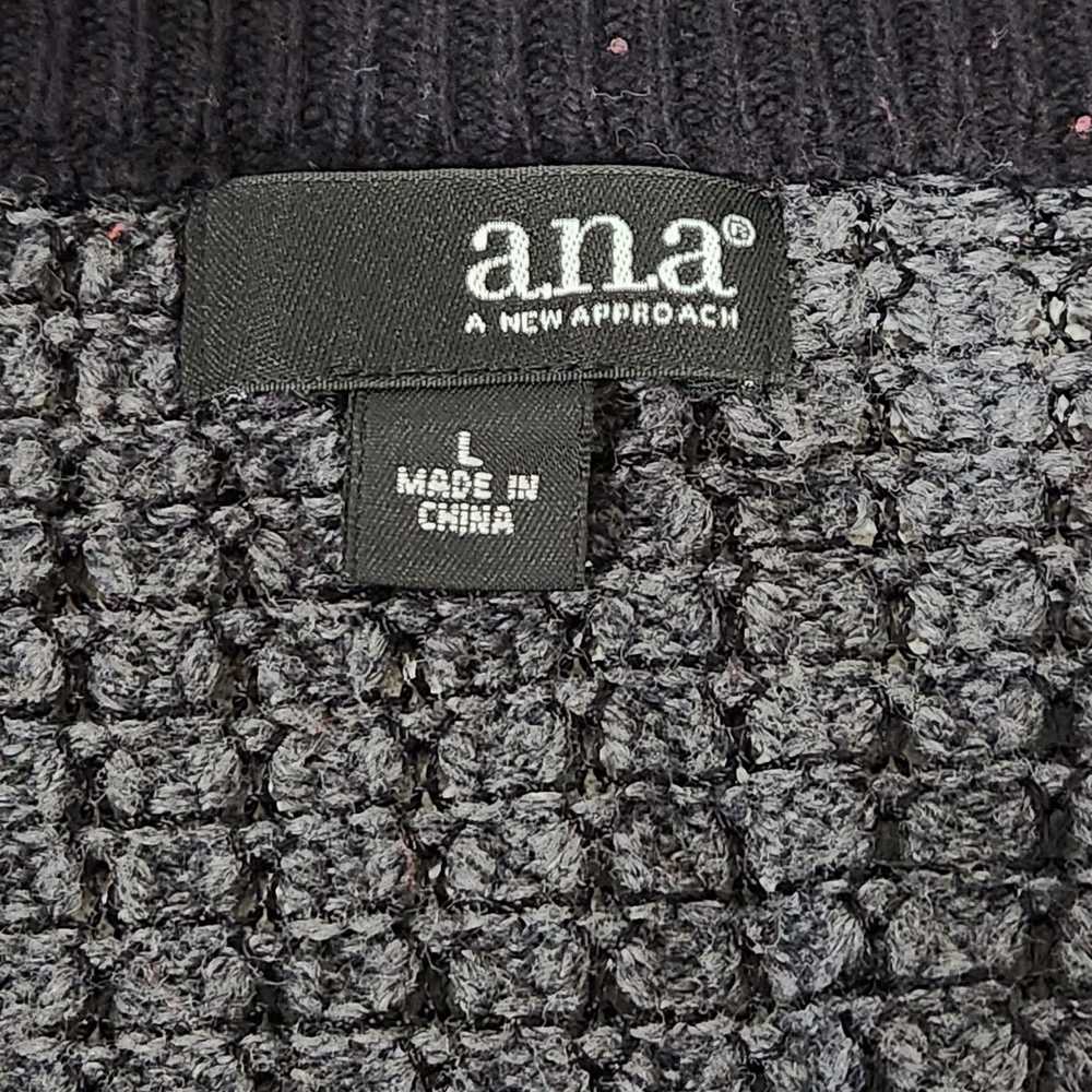 Other a.n.a Gray Knit Black Contrasting Trim Swea… - image 5