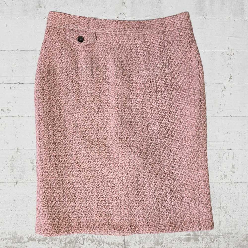 J.Crew J. Crew Pink Tweed Wool Blend Pencil Skirt… - image 1