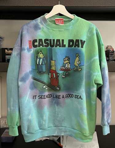 Vintage 90s Dilbert tie dye Crewneck