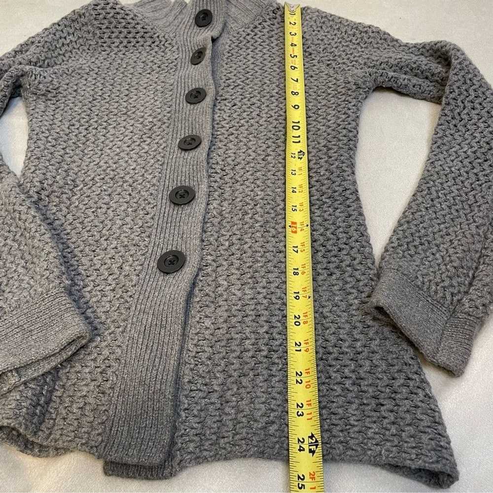 Old Navy Vintage Y2K Academia gray Knitted Button… - image 10