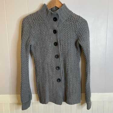 Old Navy Vintage Y2K Academia gray Knitted Button… - image 1