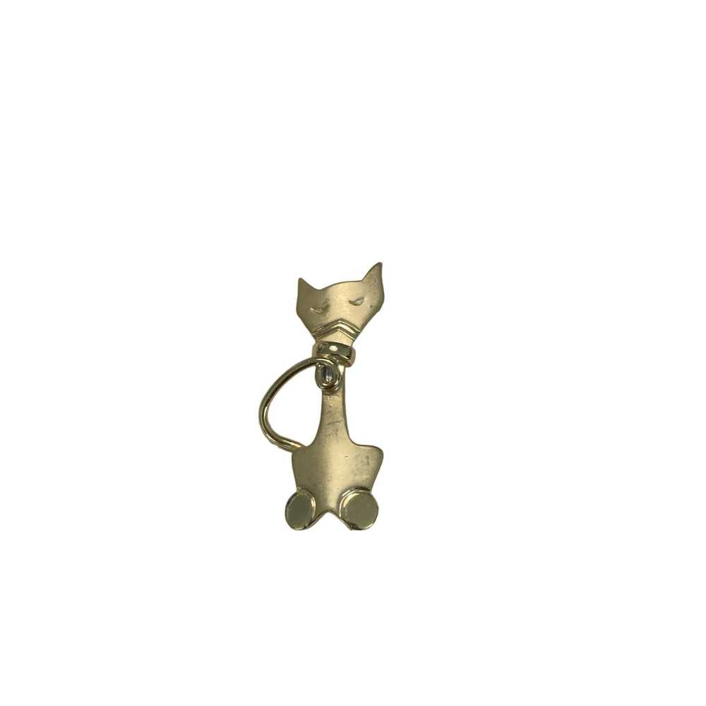 Vintage Vintage cat brooch gold tone - image 1