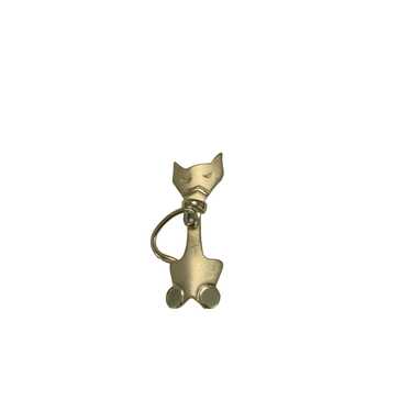 Vintage Vintage cat brooch gold tone - image 1