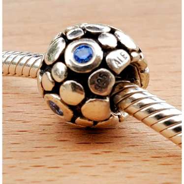 pandora Pandora Blue CZ Bubbles Bead Charm in Ster