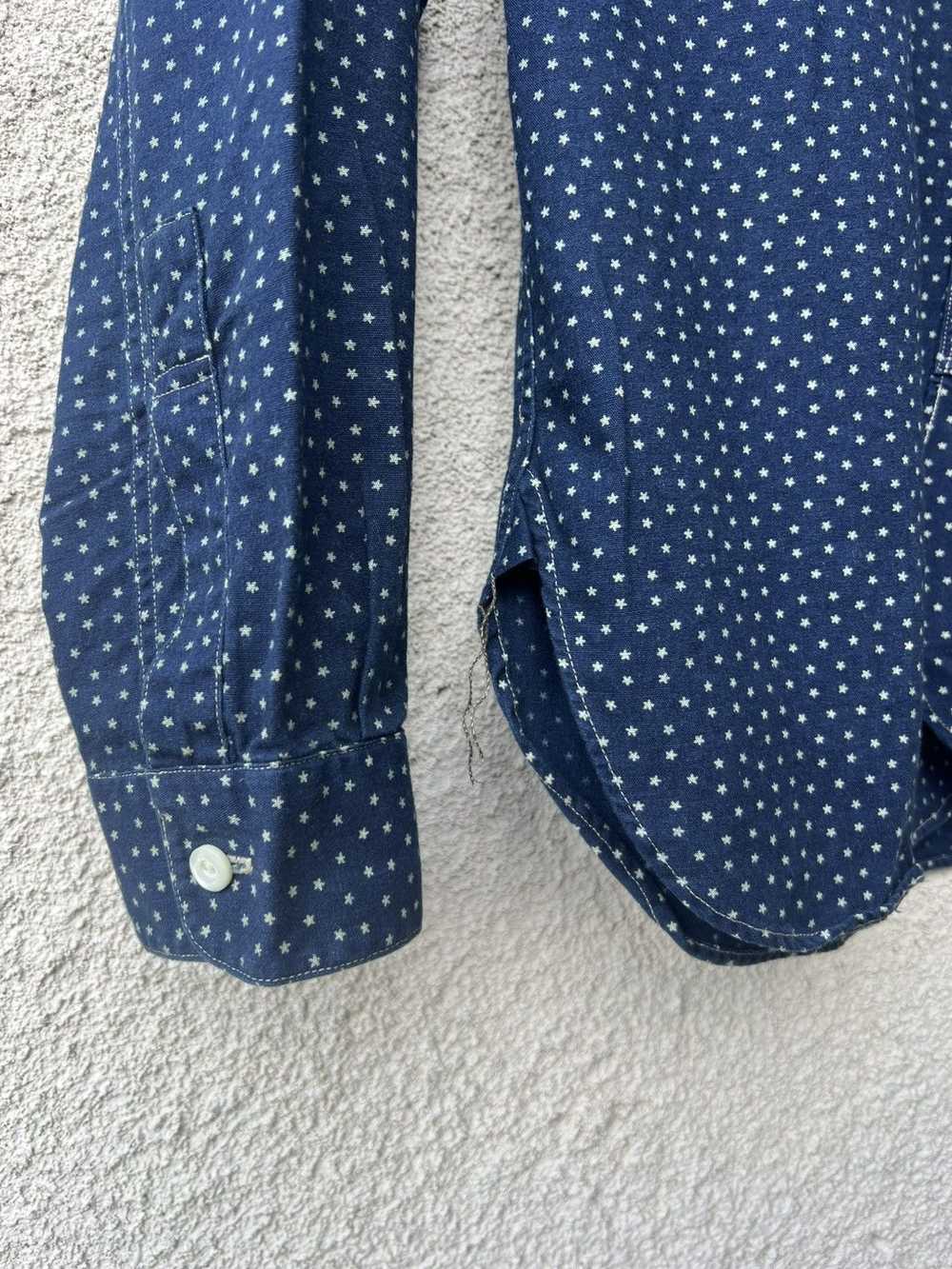 RRL Ralph Lauren RRL Indigo Cloth Star Dot Iron O… - image 4