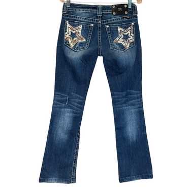 Miss Me Miss Me Bedazzled Star Boot Cut Jeans Deni