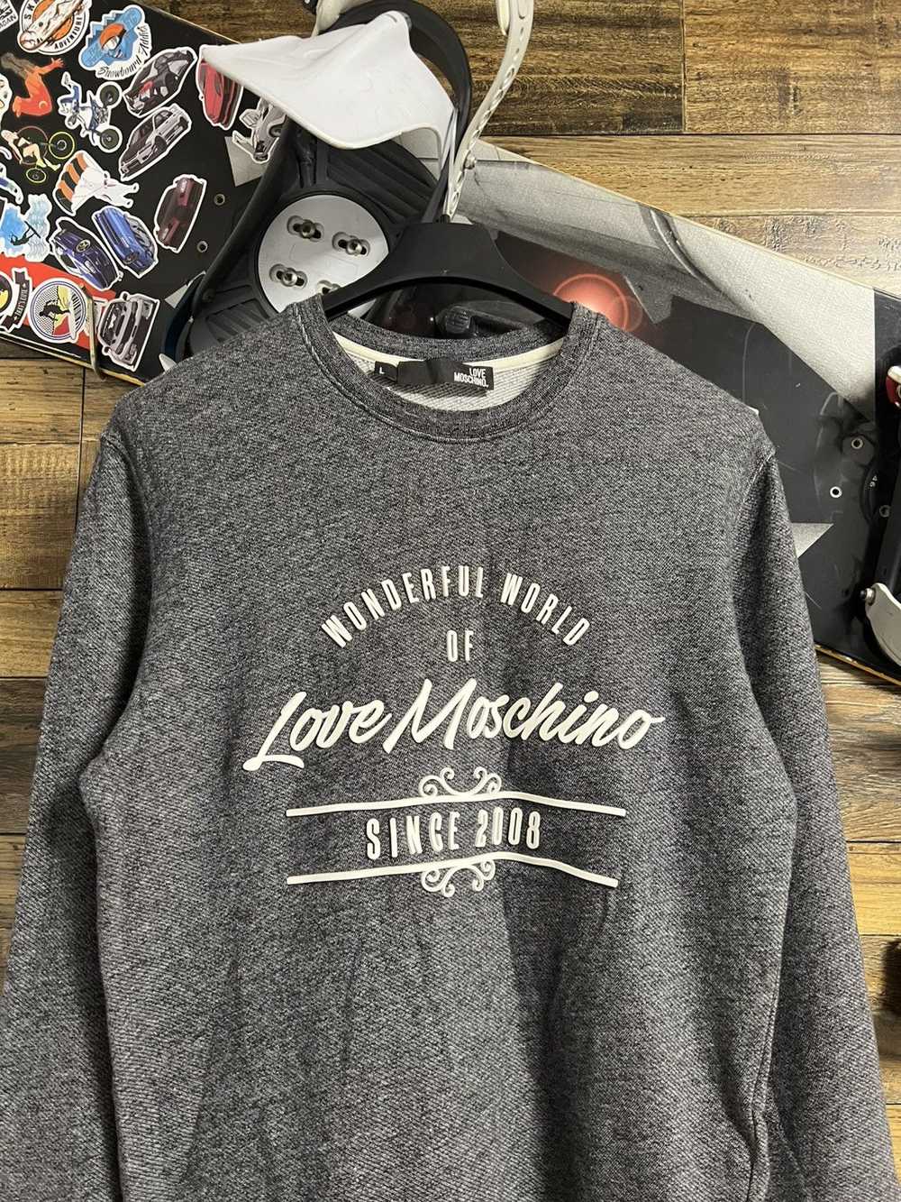 Moschino LOVE MOSCINO Crewneck Sweatshirt Gray Lo… - image 3