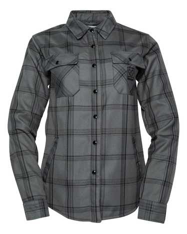 Dixxon HONCHO SHERPA LINED hot FLANNEL JACKET Gray and Black Plaid Womens small