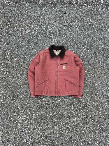 Vintage Carhartt Detroit Jacket Blanket Lined Red Corduroy Fits Medium store Rare Work