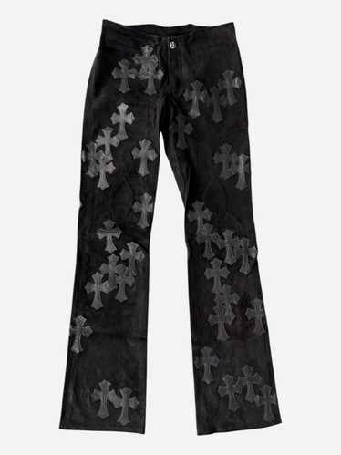 Chrome Hearts Chrome Hearts Black Suede Fleur Cros