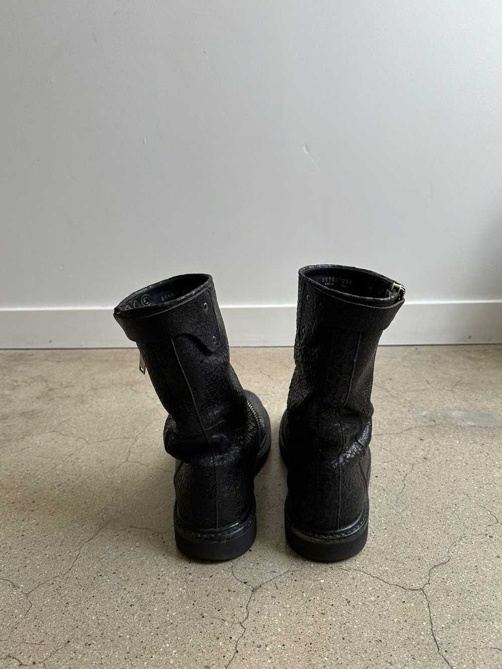 Rick Owens Rick Owens Cracked Spiral Zip Boots - image 4