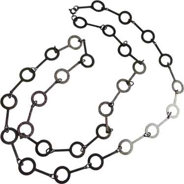 Cool and Funky Geometric Japanned Vintage Chain Ne