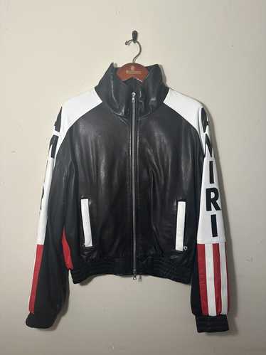 Amiri Amiri VINTAGE USA American Flag Leather Jack