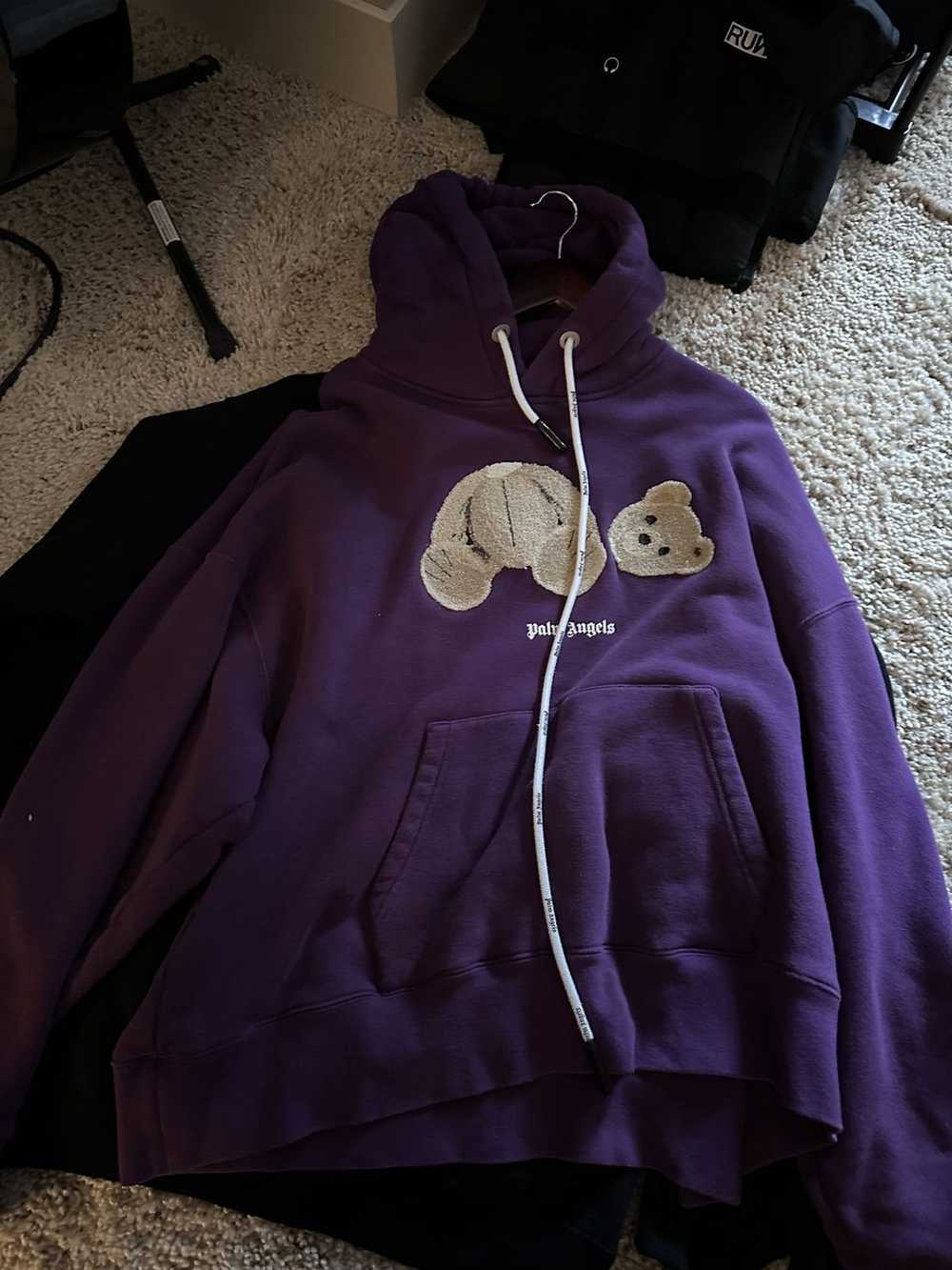 Palm Angels Palm Angles Purple Bear hoodie - image 2