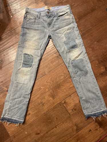 Streetwear Vintage distressed patch denim