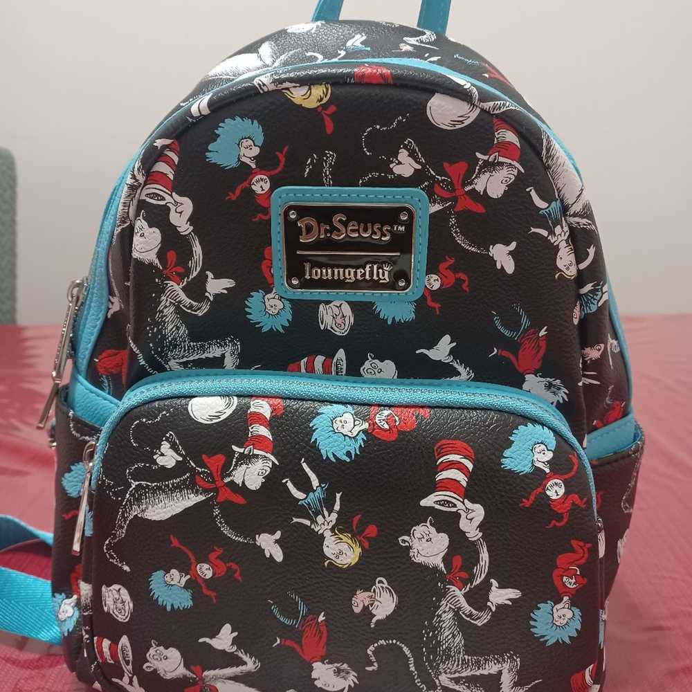 Loungefly Dr Seuss Cat in the Hat AOP Double Stra… - image 1