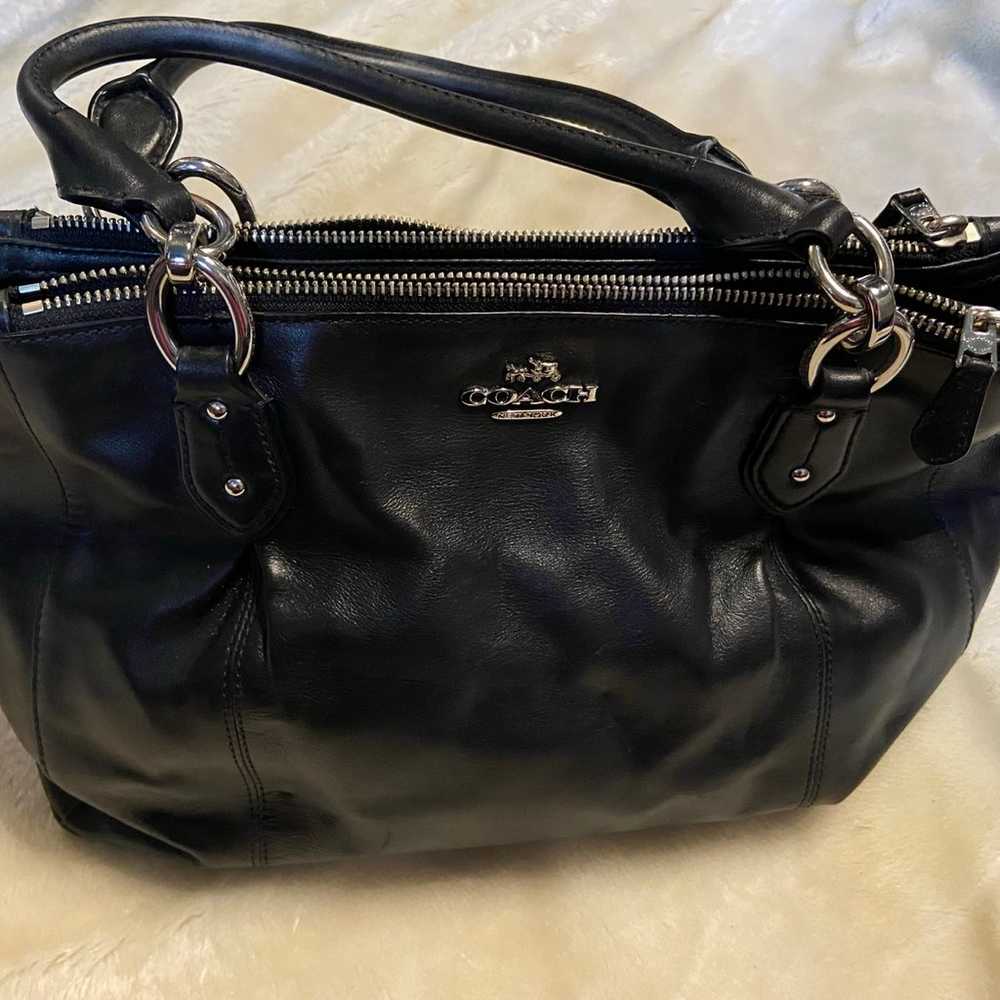 Black Coach Handbag - image 3