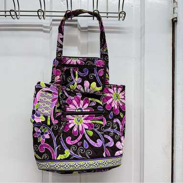 Vera Bradley purple punch floral paisley shoulder… - image 1