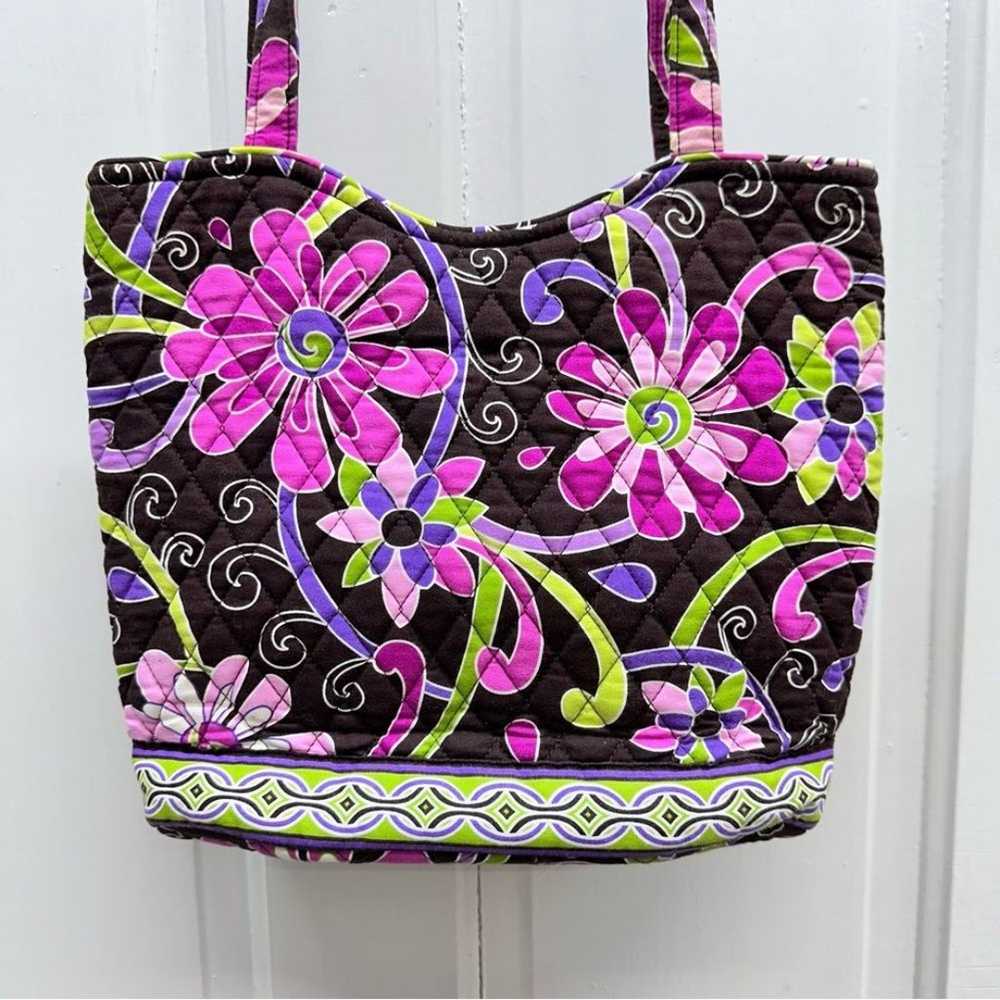 Vera Bradley purple punch floral paisley shoulder… - image 4