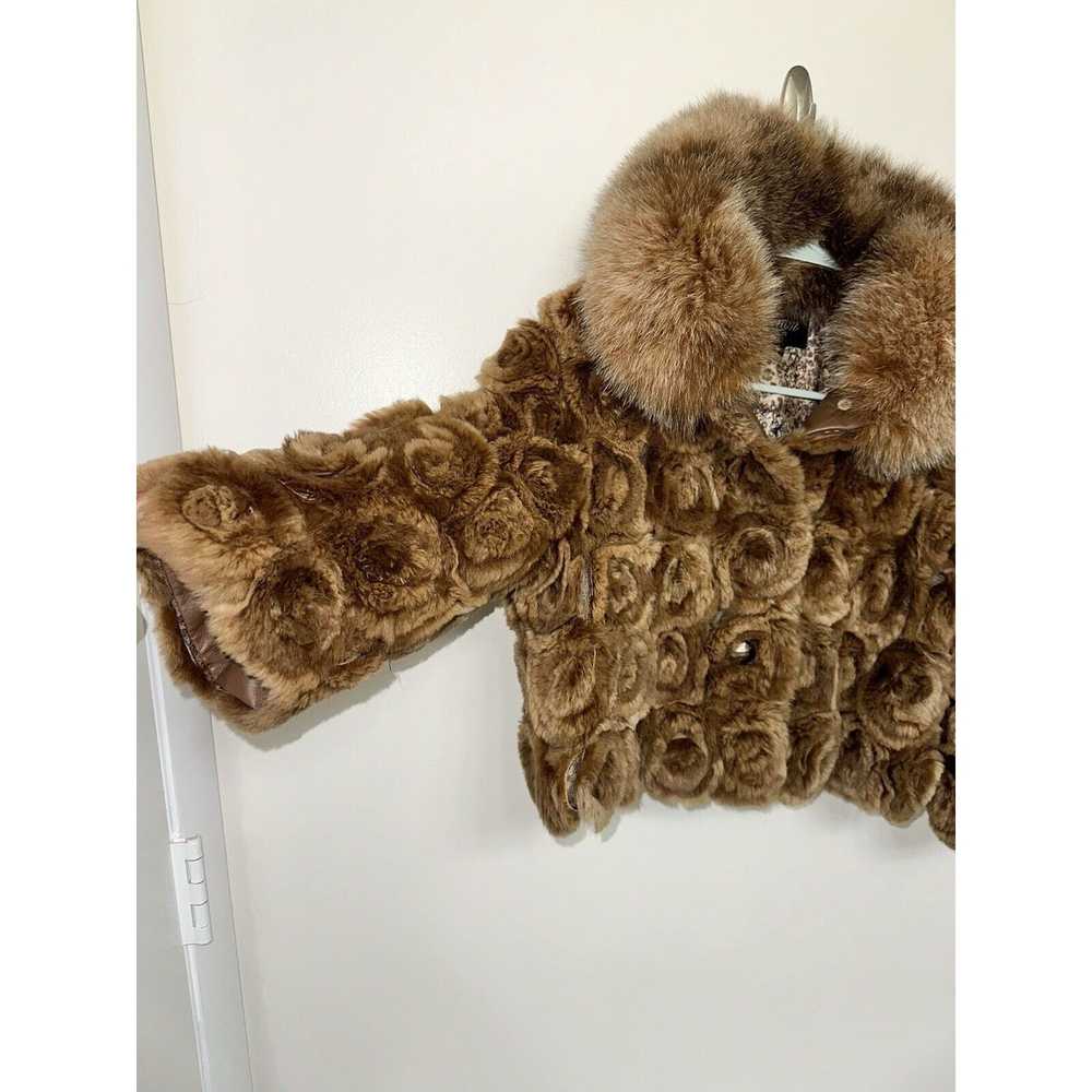 Other Real Fur Cropped Coat Jacket Small Vintage … - image 4