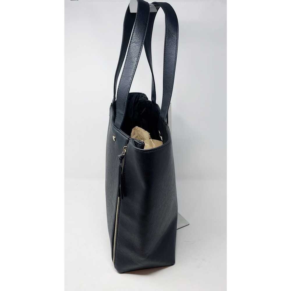 Neiman Marcus Black Large Leather Tote Bag Zipper… - image 3