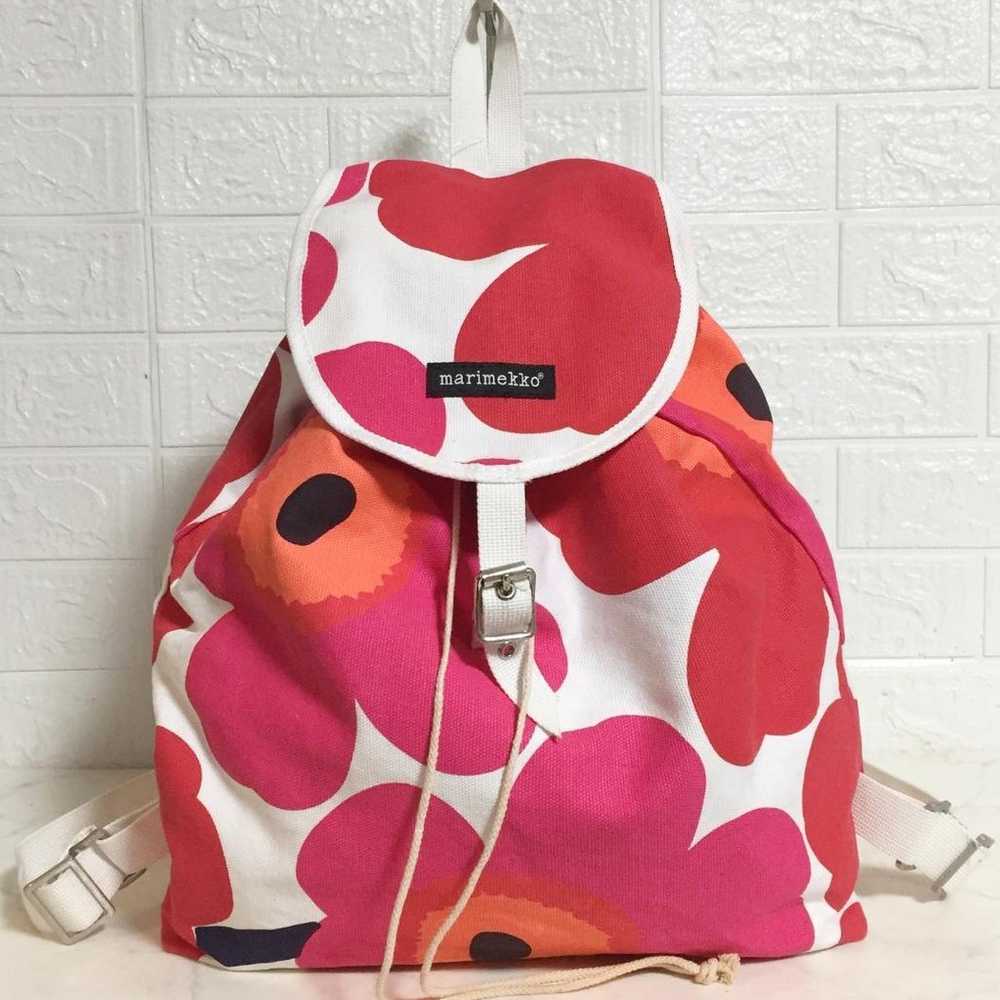 no27637 Marimekko Unikko Pattern Canvas Backpack - image 1