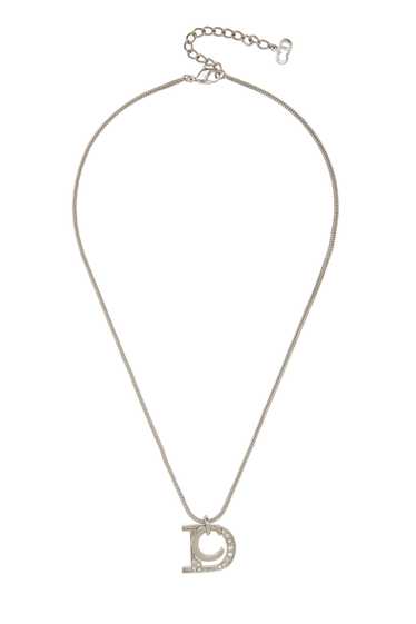 Silver Dior Crystal 'CD' Necklace Send in SMS Sen… - image 1