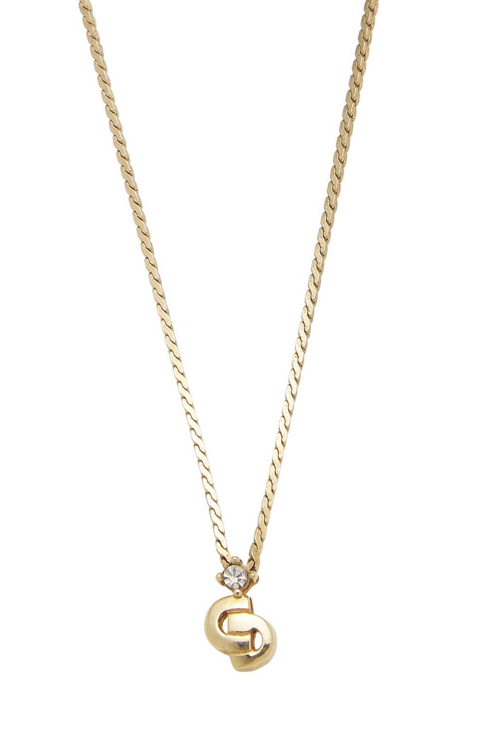 Gold Crystal 'CD' Necklace Send in SMS Send in Em… - image 2