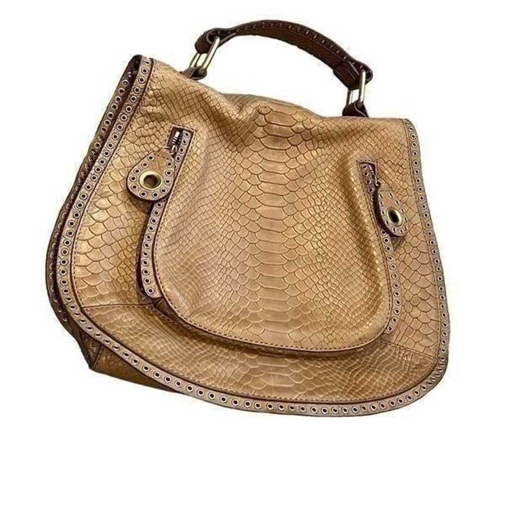 REBECCA MINKOFF Vanity Saddle faux snakeskin purse - image 3