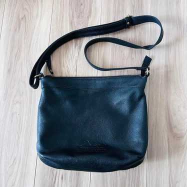 Dakota Black Leather Shoulder Bag