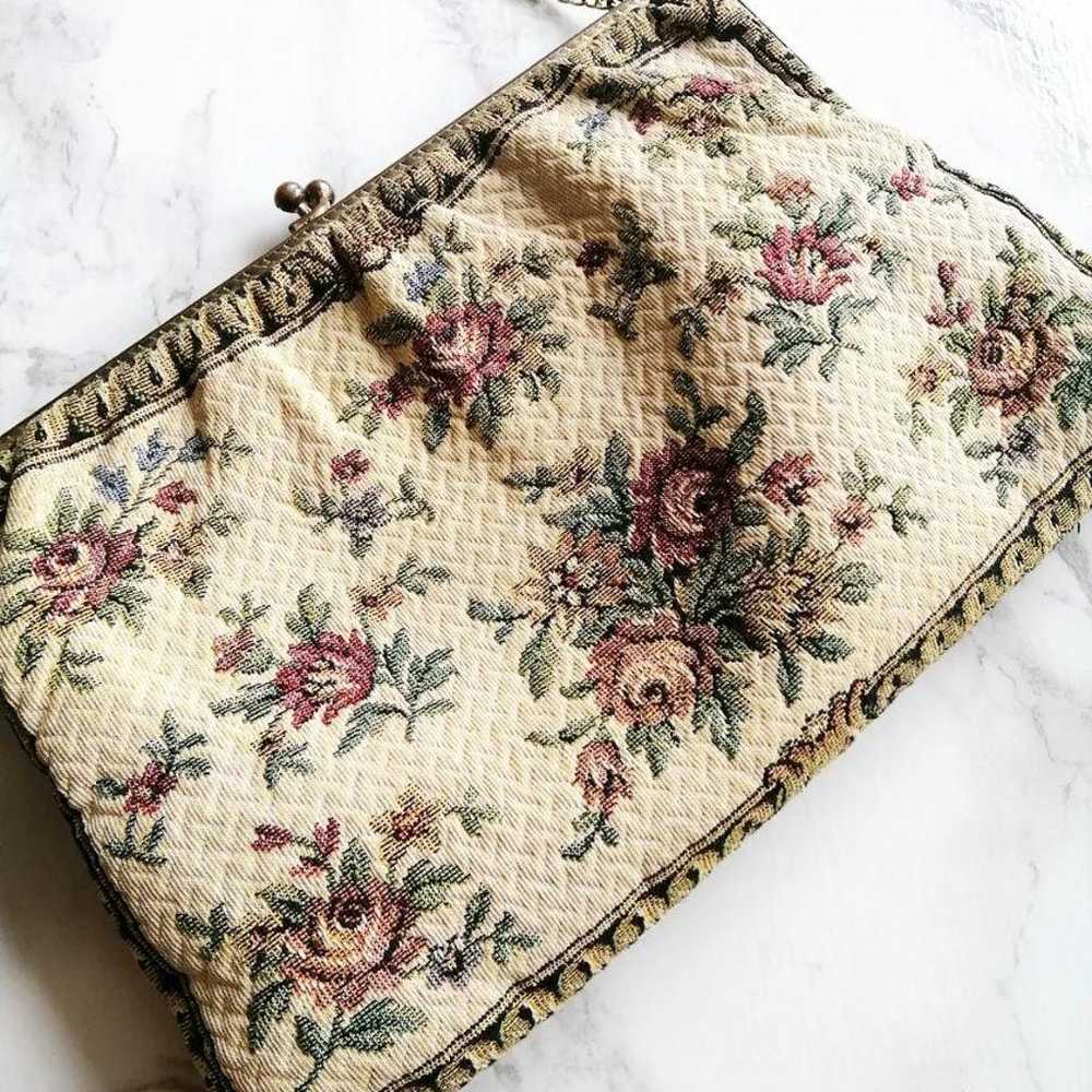 【Vintage】【Antique】Tapestry Kiss Lock Bag - image 4