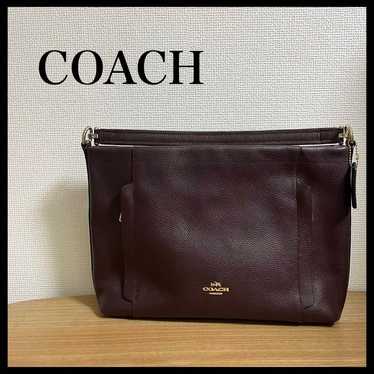 COACH 2WAY Bag Shoulder Bag Handbag Bordeaux