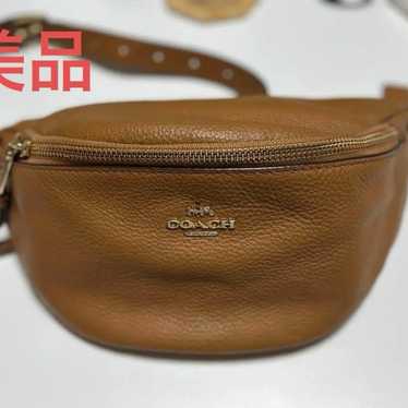 Coach Signature C Khaki Pouch Bag NWOT Rare high quality Vintage Fanny F05093