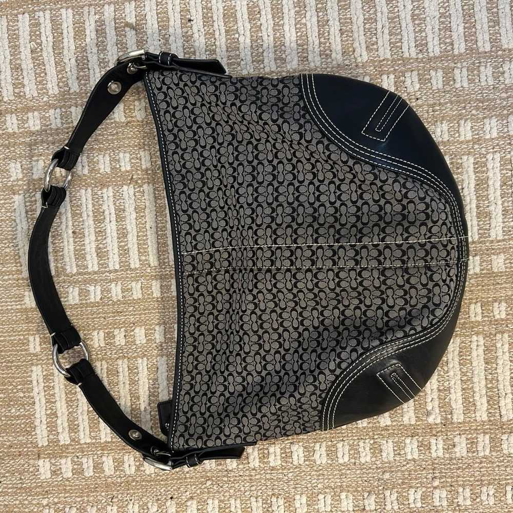 Black coach hobo shoulder bag - image 2