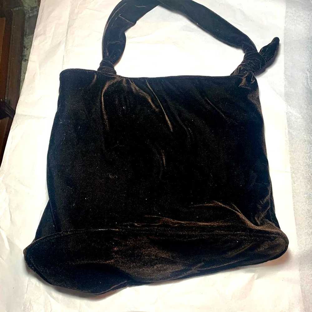 90s/Y2K LARGE VELVET BAG PURSE NEVER USED! - image 1