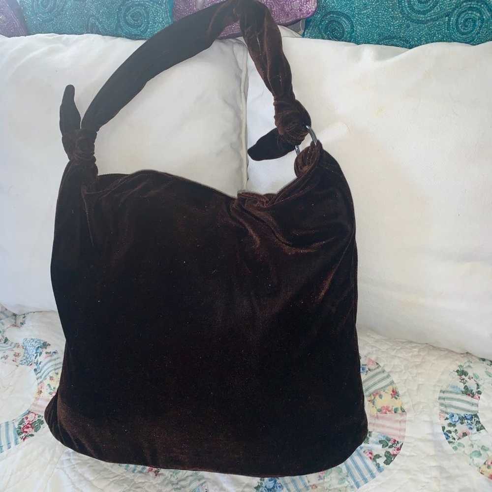 90s/Y2K LARGE VELVET BAG PURSE NEVER USED! - image 2