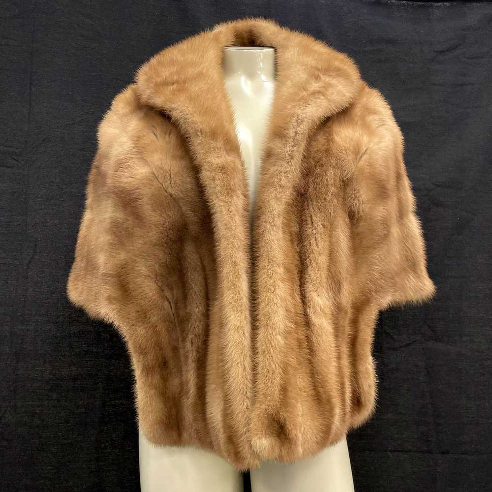 Wmns 60s Vintage STEIGER'S Tan Genuine Mink Fur C… - image 2