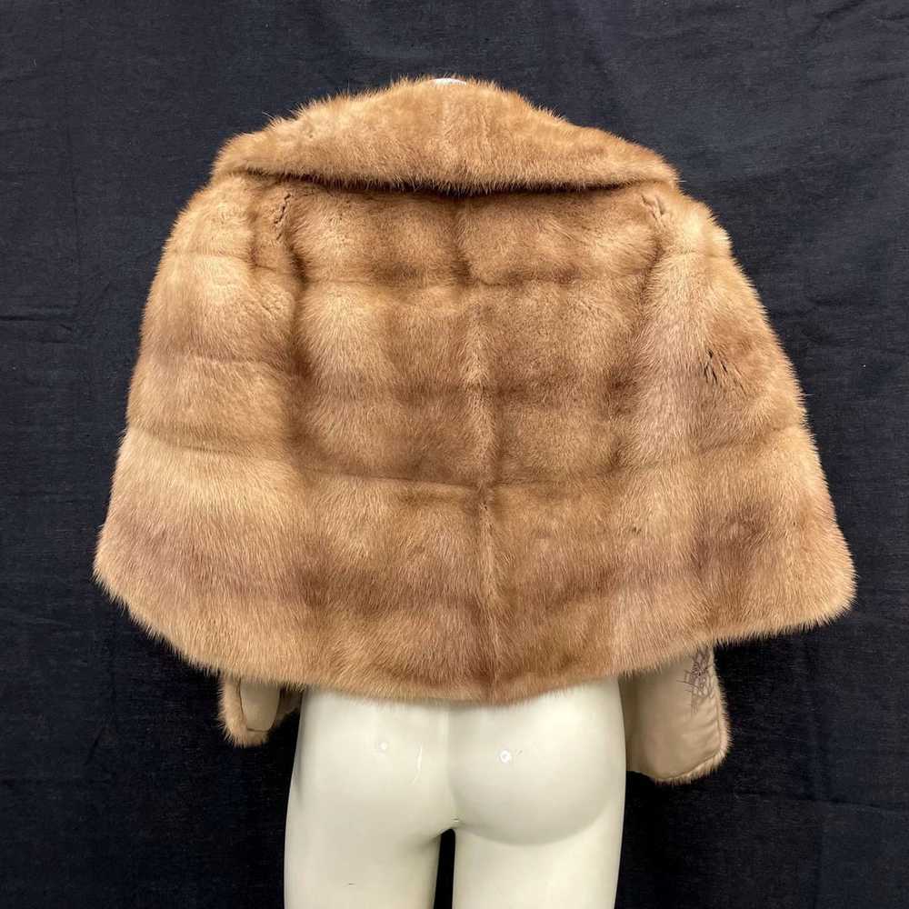 Wmns 60s Vintage STEIGER'S Tan Genuine Mink Fur C… - image 5