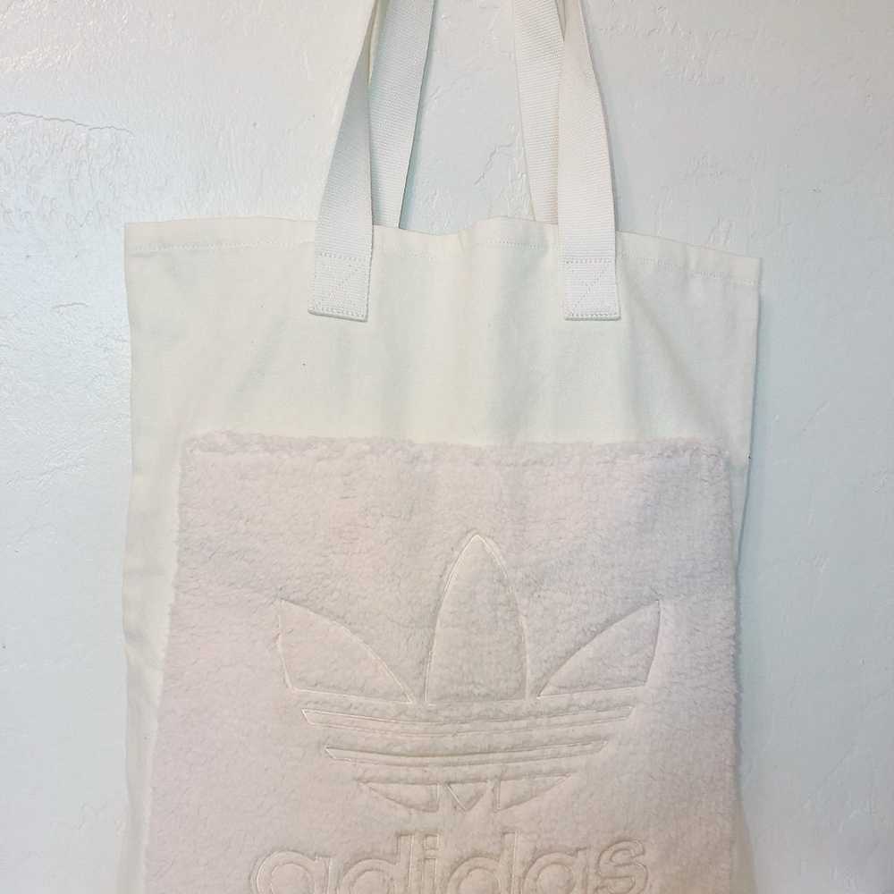 Adidas Extra Large Canvas Tote Bag with Fleece Po… - image 1