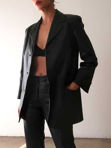 Black Leather Blazer