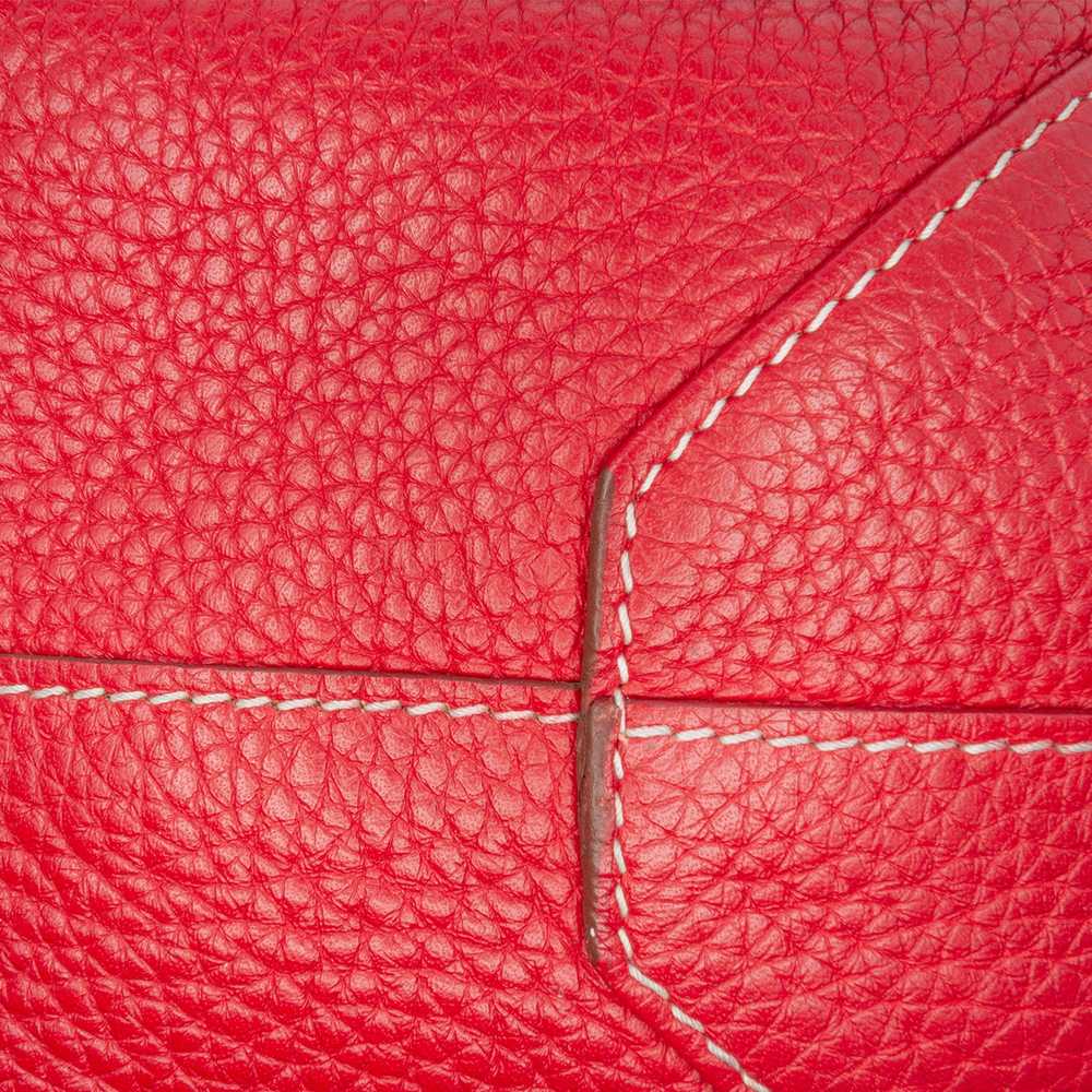 Red Hermès Clemence Double Sens 36 Tote Bag - image 5