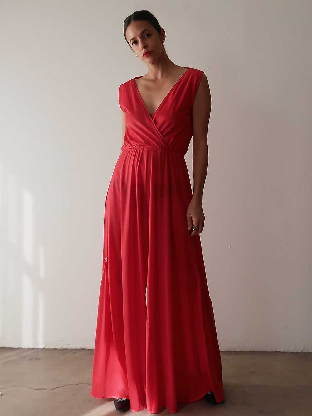 Red Wide Leg Jumpsuit - image 2